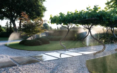 Automatische beregening voor een groene tuin